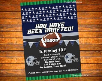 Custom Digital OR Printed Dallas Cowboys Birthday Party Invitation