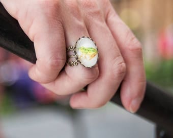 Bague avec grenouille Cathy Faucher illustration