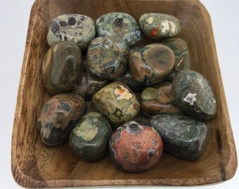 Rhyolite Rainforest Jasper Tumbled - Tumbled Rhyolite - Heart Chakra - Fourth Chakra - Reiki - Energy Healing