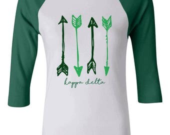 Kappa Delta Arrows Bella + Canvas Baby Rib Raglan