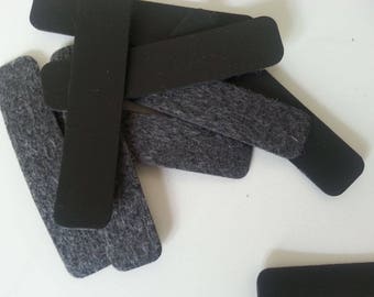 ETIQUETTES SIMILI CUIR Vierge Noire Par Lot De 100 U