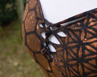 Woven Geometric Print Pixie Dress