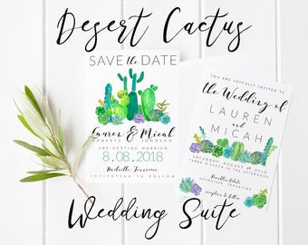 Succulent invitation | Etsy