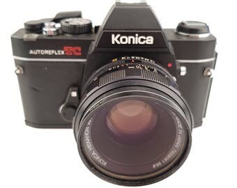 Vintage Konica Autoreflex TC 35mm SLR Camera - Konica Hexanon AR 52mm F 1.8 Lens - Film Camera - Photography - New Battery Included