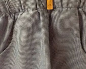 4T Tiny Blue and Gray Checked Pants