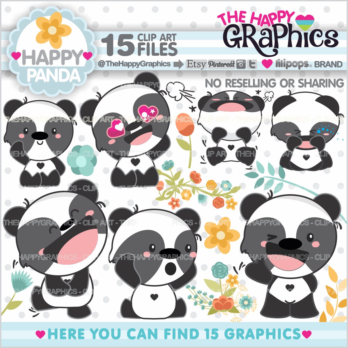 Panda Bear Clipart 80%OFF Panda Bear Graphic COMMERCIAL