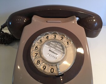 Beautiful vintage Rotary phone grey working condition
