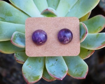Amethyst studs Amethyst earrings Amethyst Jewelry Amethyst Earrings Amethyst Posts Amethyst Gemstone earrings Gemstone Jewelry Crystal studs