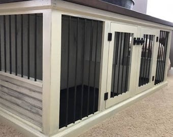 Dog Kennel, Handmade, solid wood, Shabby Rustic Finish