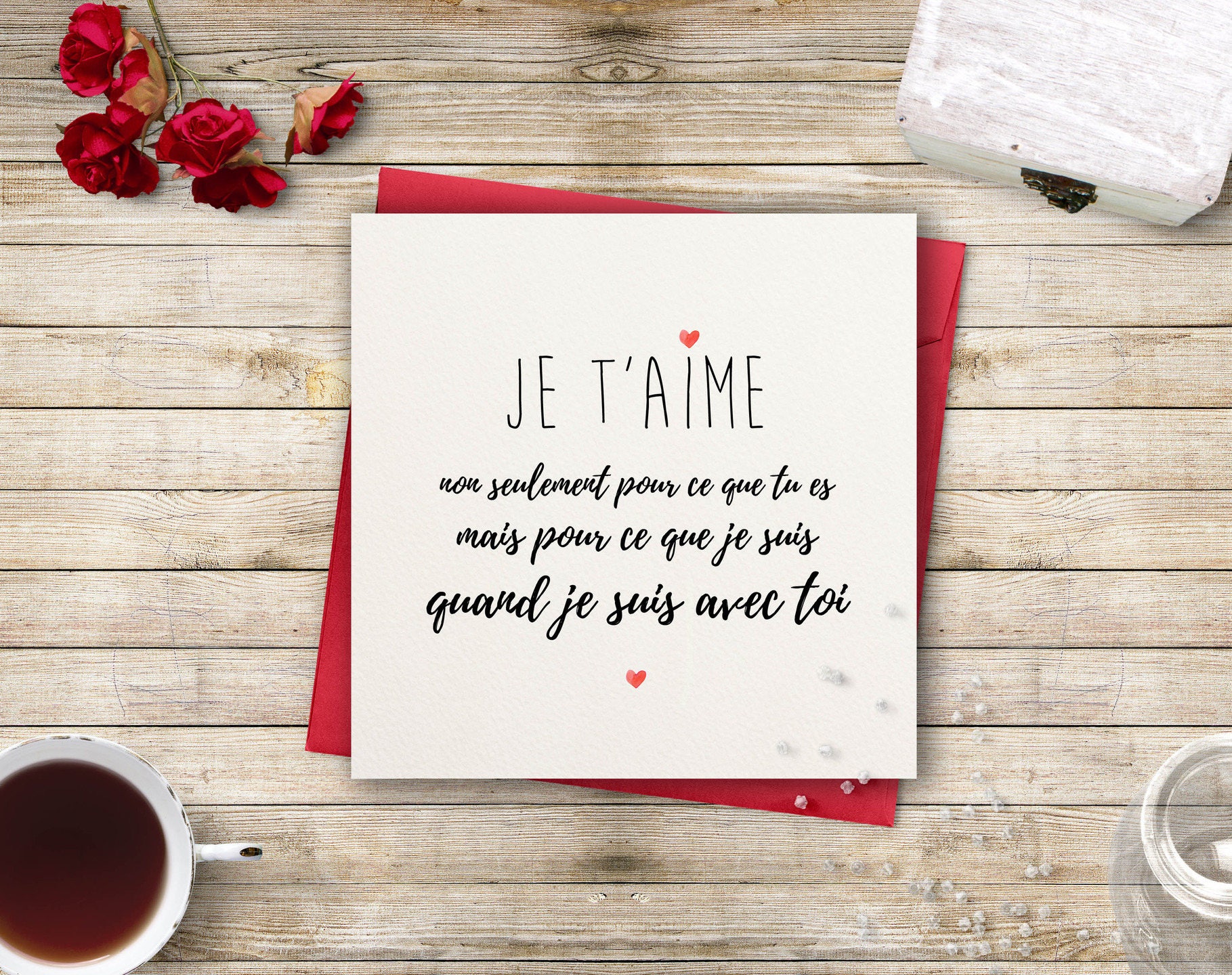 Je T'aime Je T'aime Je T'aime Pnl Carte Mot d'Amour Je t'aime pour ce que tu