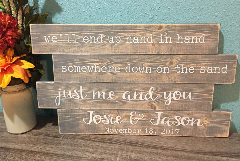 Beach Wedding Sign Well End Up Hand In Just Me And Beach Wedding Sign Well End Up Hand In Just Me And
