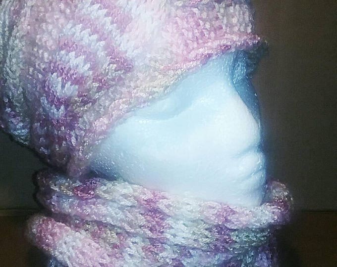 Knitted Hat and Infinity Scarf Set