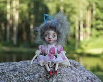 OOAK art doll "Adel", clay doll, polymer clay doll, collectable, unique