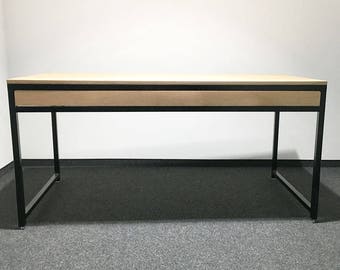Industrial desk - industrial design - oak - roomify