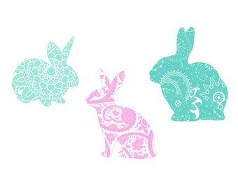 Download Easter bunny svg | Etsy