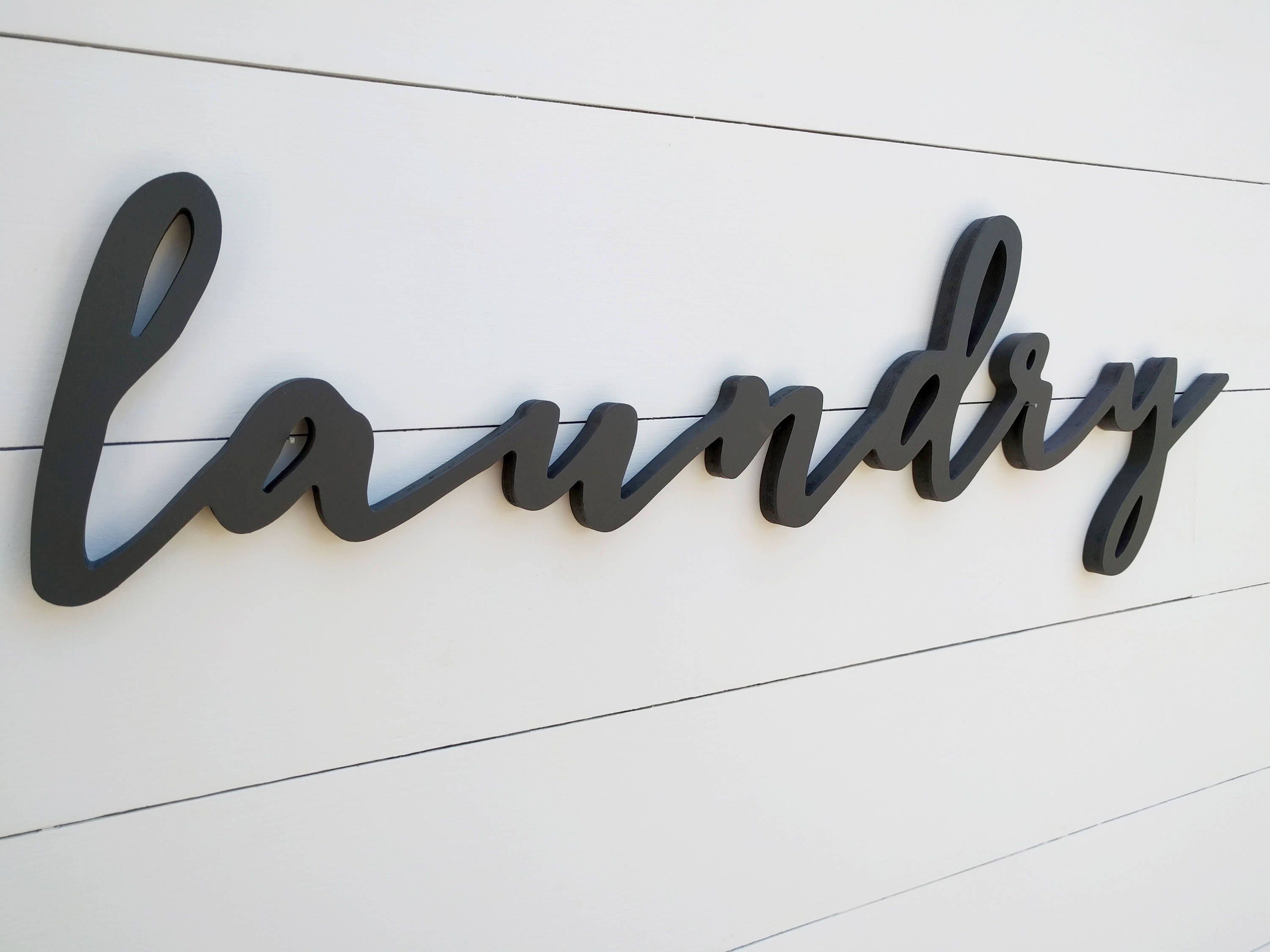 Laundry Word Cutout Wooden letters Laundry Sign