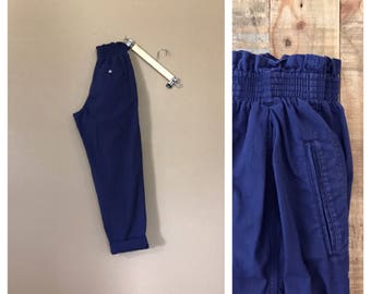 90's High Waisted Cotton Pants / Womens Cotton Pants / Womens 90's Pants / 90s Cotton Pants / MC Hammer Pants