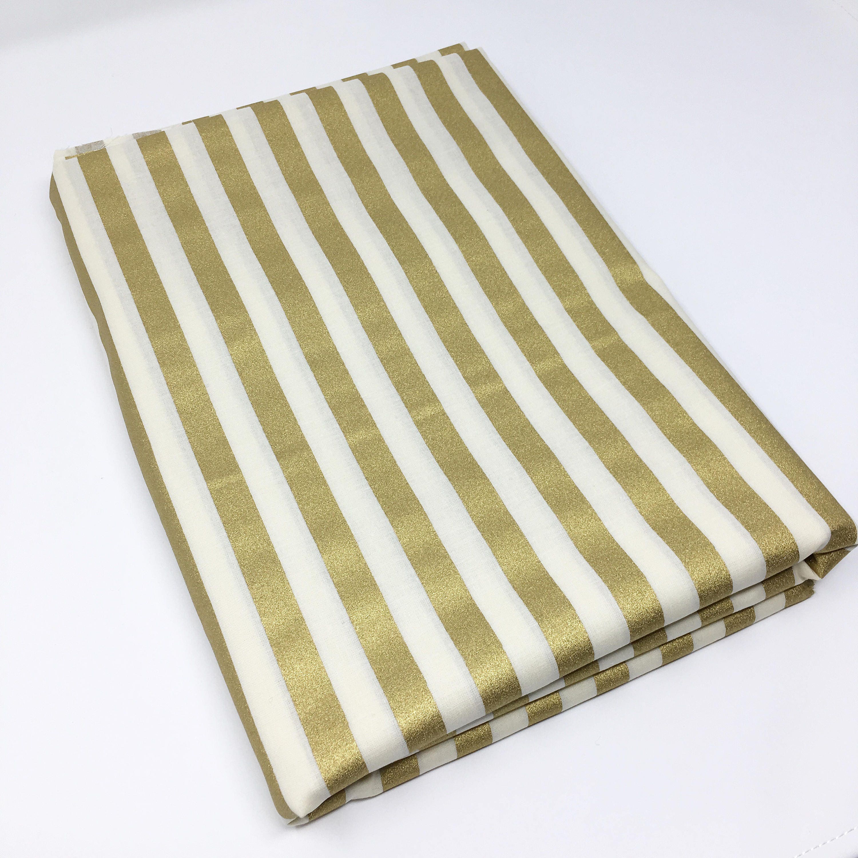 Metallic gold foil print cotton