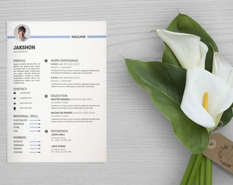 Clean Resume Template |  | Cv Template | CV Design  |  MS Word & Photoshop Template | Instant Download | CV-040