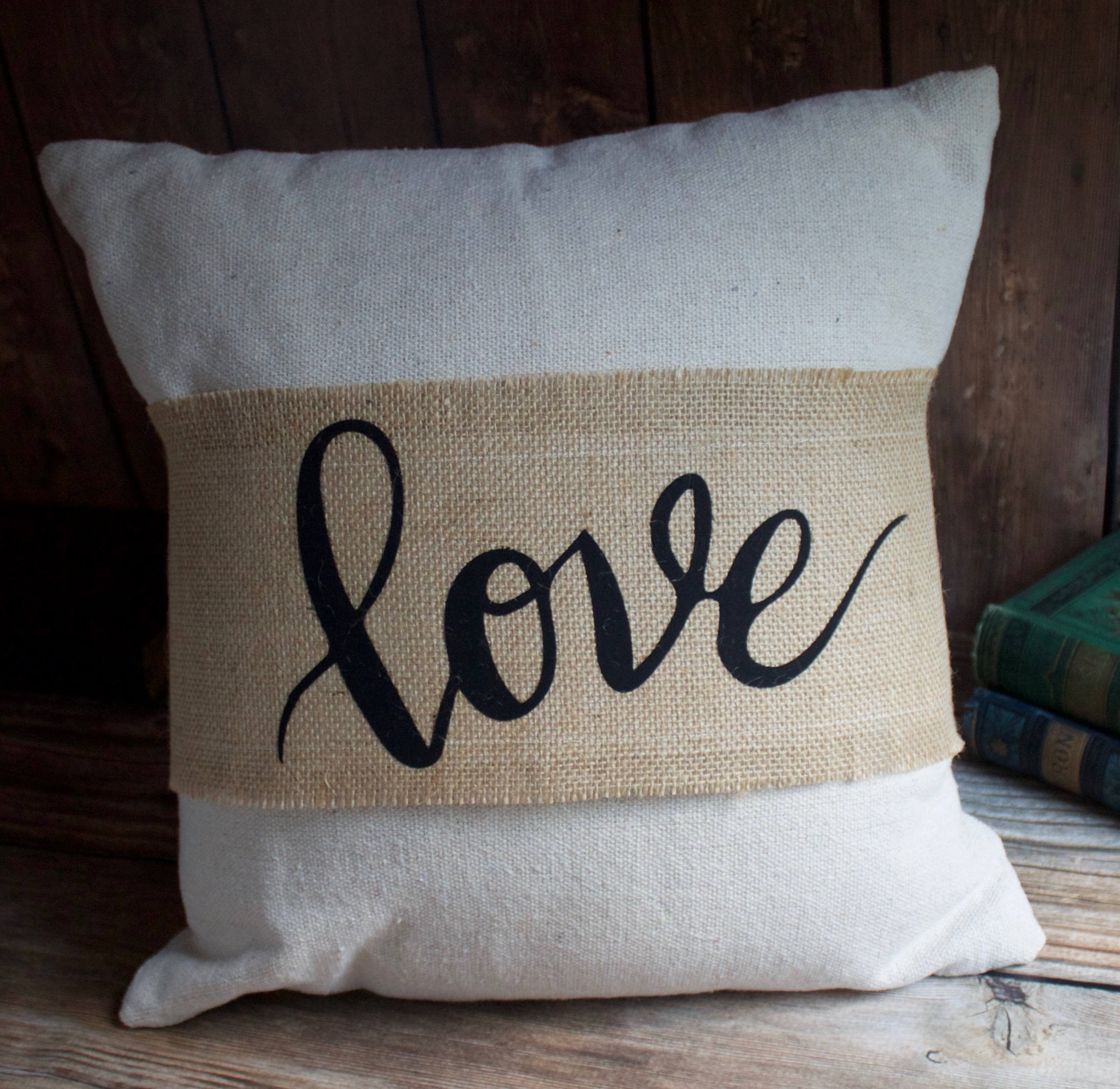 Burlap Pillow Wrap. Pillow Wrap. Decorative Pillow Wrap.