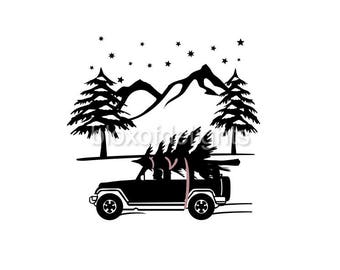 Download Jeep christmas | Etsy