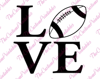 Football, Love, Soccer, Ball ,SVG, Cricut Files, Silhouette Files, Cameo, Vector, T-shirt, Iron On