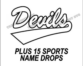 Devils Swoosh Download Files - SVG, DXF, EPS, Silhouette Studio, Vinyl Cutting Files, Digital Cut Files - Use with Cricut and Silhouette