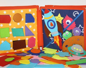 Quiet book Toddler Quiet book pages Single Page Quiet Book Busy Book Felt Activity Book Toddler Textile Book Learning book Christmas in July