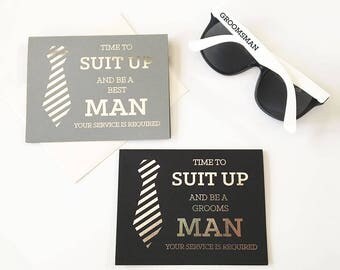 Be My Groomsmen Cards (set of 4)