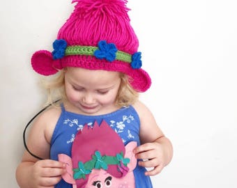 Poppy troll Inspired hat . Trolls inspired hat . Troll hat . Poppy troll Costume . Dress-up hat . Dress-up wig . Princess Poppy Inspired Wig