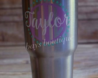 Monogram Decal, Small Monogram Decal, Name Decal, Name Sticker, Intial Sticker, Small Name Sticker, Small name Decal, Small car monogram