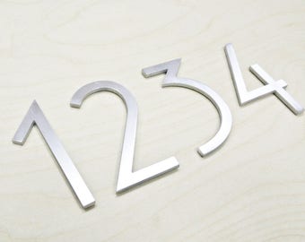 Aluminium Numbers 4" Metal House Numbers,MCM Numbers,Address, Metal Numbers, Letters