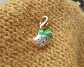 Donald Duck vintage stitch marker, Disney vintage stitch marker, vintage pendant, Stitch markers for knitting, knitting stitch markers