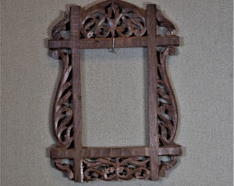 Carved Wood Picture Frame 5x7 Photo Frame