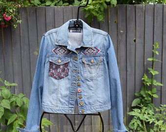 Embroidered denim jacket