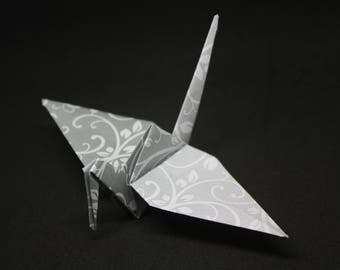 20 Origami Crane Wedding Favors Silver