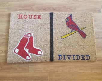 Custom "House Divided" outdoor doormat