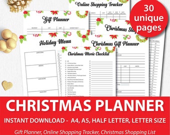 CHRISTMAS PLANNER PRINTABLES 54 Pages Instant Download