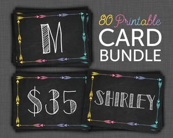 Marketing Kit - Style Cards, Price Cards, Size Cards, Style Cards, Clothing Cards, Black, Marketing Kit