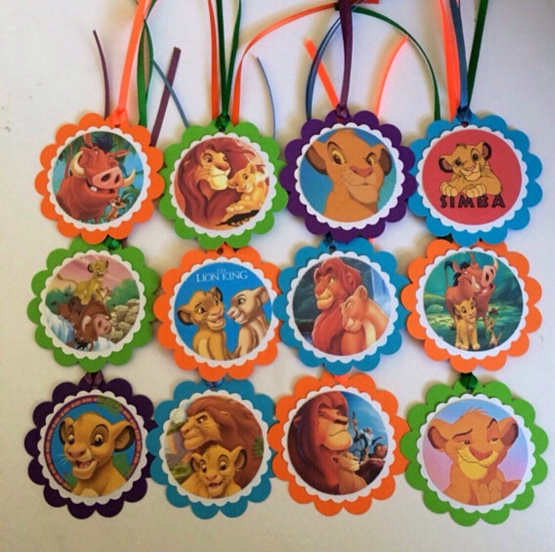 12 Lion King Birthday Cupcake Toppers Lion King Party Tags