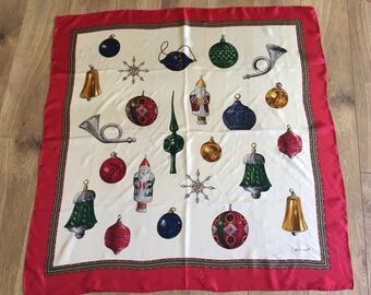 Echo Christmas ornaments silk scarf