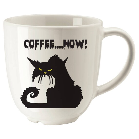 Download Coffee Now Angry Cat digital file: svg dxf eps jpg png