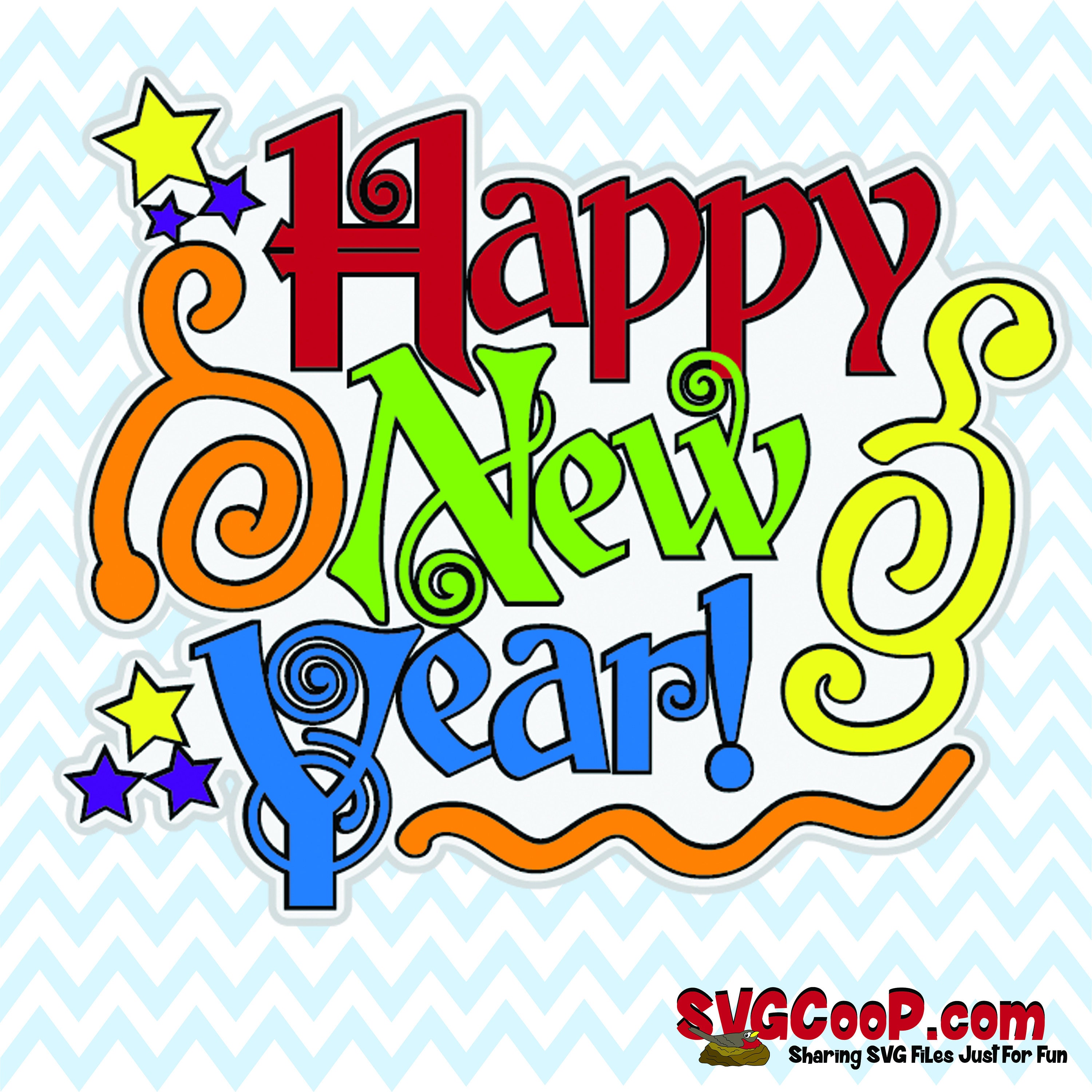 Download Happy New Year SVG dxf eps jpg png adorable holiday file