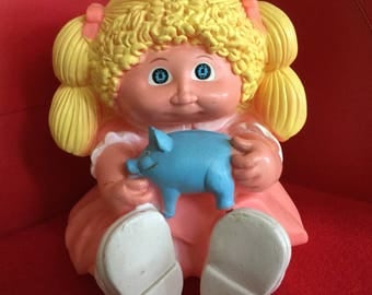 Vintage Cabbage Patch Kid Coin Bank, 1983