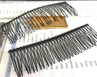 13 Pieces /Lot black plated 40mmx110mm (30teeth)hair clip comb