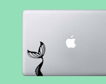 Cute Mermaid Tail Decal Laptop Stickers - Beach Car Decal - Vinyl Decal Sticker - Wall Decor - Planner Sticker - Cute Sticker - Gift for Her