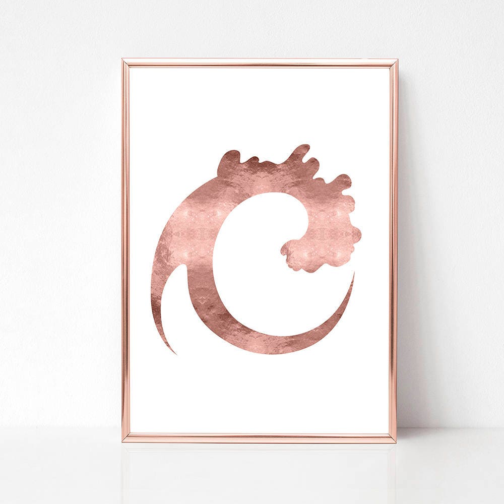 Rose Gold Poster Minimalist Large Art Pink Gold Wall Decor