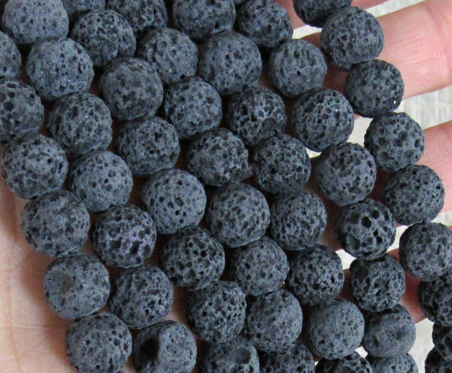 10mm Lava beads Gray Lava beads full strand volcany lava