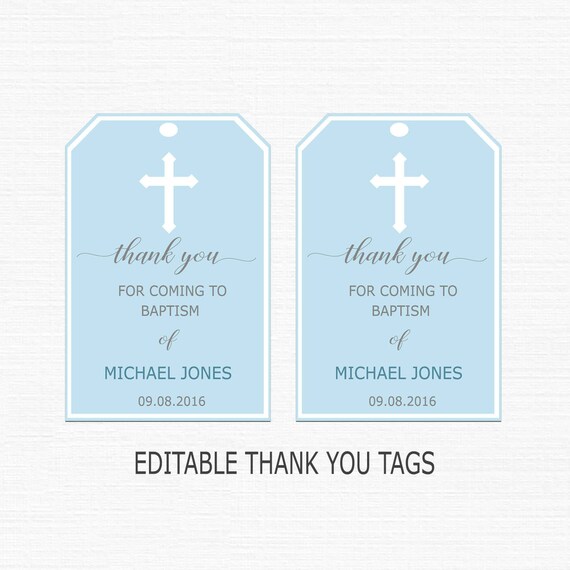 BAPTISM TAGS BOY baptism tags printable baptism tags for