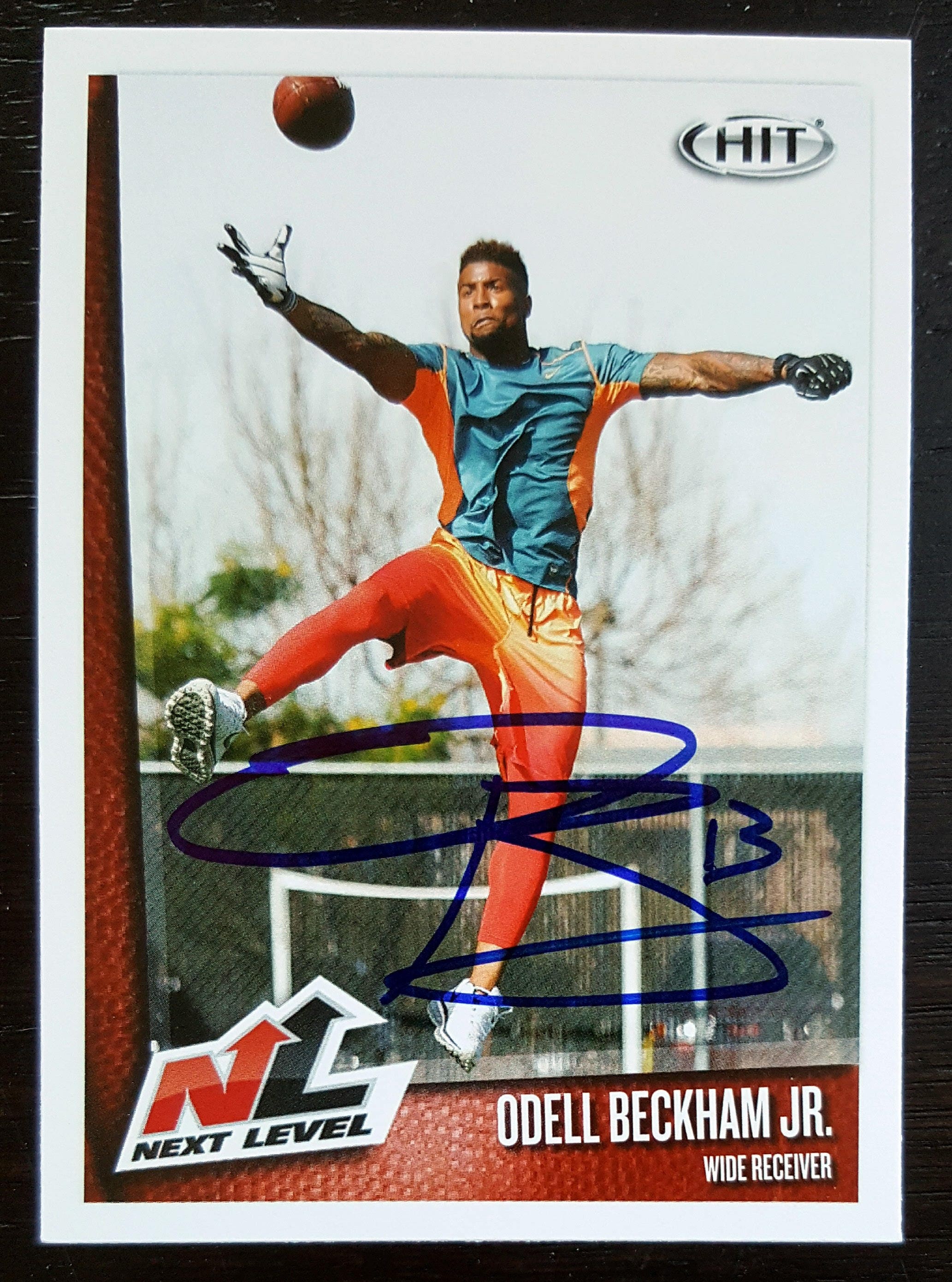 Odell Beckham Jr Autographed Football Card